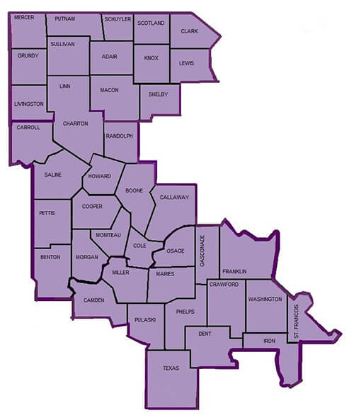 Central Region Map Graphic