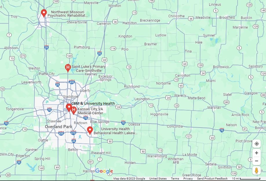 Map of pharmacy residency sites
